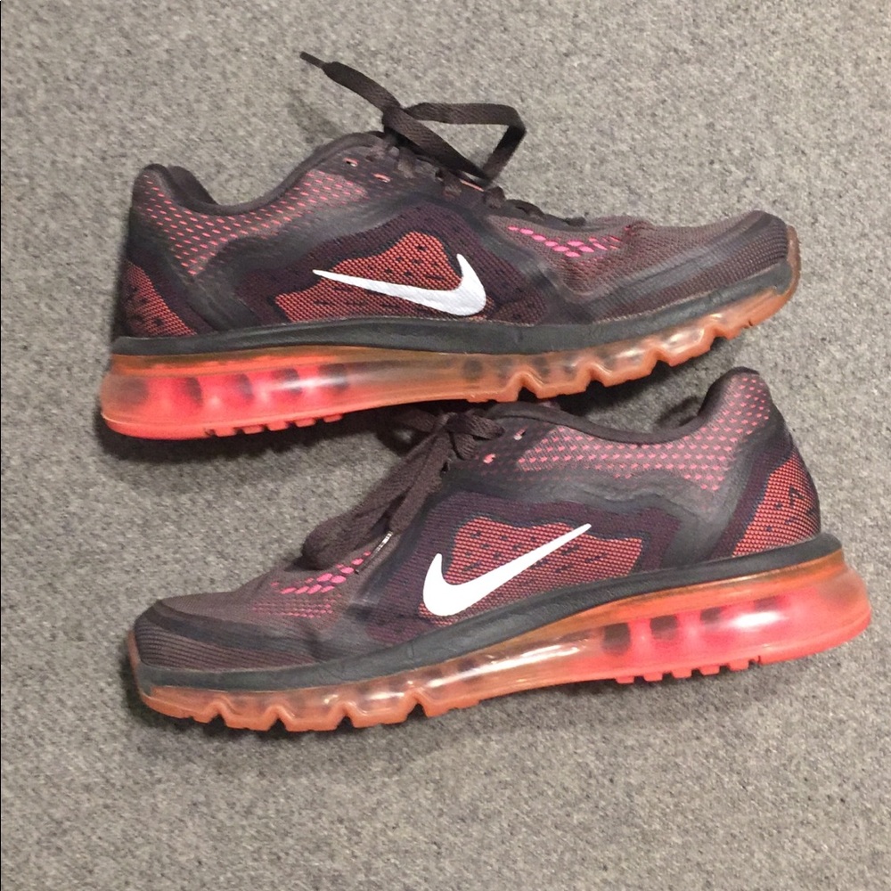 Nike Air Max 2014 women, black and orange, size 10